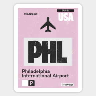 PHL Philadelphia airport code Sticker